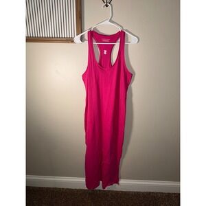 Victoria's Secret Hot Pink Racerback Maxi Dress Womens Size M/L Lounge Summer